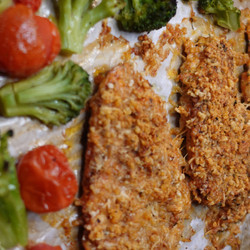 Easy Sheet Pan Parmesan Crusted Chicken Recipe With Roasted Veggies (one-pan Dinner Idea)