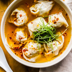 Thai Basil Chicken Wonton Soup