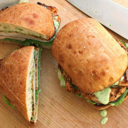 Peruvian-style Grilled-chicken Sandwiches With Spicy Green Sauce Recipe