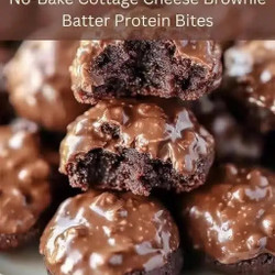 No-bake Cottage Cheese Brownie Batter Protein Bites