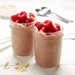 Decadent Raspberry, Chocolate &amp; Almond Chia Pudding