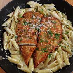 Garlic Parmesan Chicken And Pasta