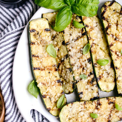 Grilled Zucchini With Lemon, Garlic And Parmesan