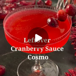 Leftover Cranberry Sauce Cosmo