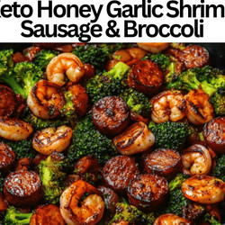 Keto Shrimp, Sausage, &amp; Broccoli