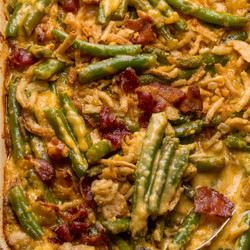Cheesy Bacon And Green Bean Casserole
