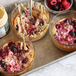 Triple Berry Baked Oats Meal Prep