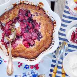 Strawberry Peach Cobbler. - Domestikatedlife