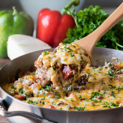 Ground Beef Stuffed Pepper Skillet