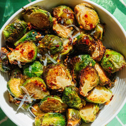 Hot Honey Air Fryer Brussels Sprouts