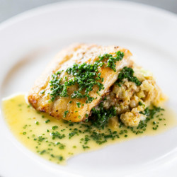Fillet Of Hake With Roasted Cauliflower Mash Recipe