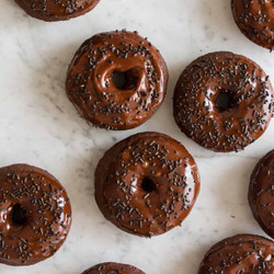 Our Best Ever Baked Chocolate Doughnuts