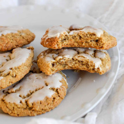 Iced Oatmeal Sourdough Discard Cookies