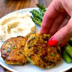 Cheesy Zucchini Chicken Fritters
