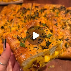 Garlic Chili Oil Cheddar &amp; Scallion Focaccia