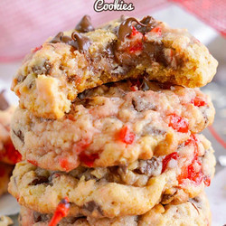 Maraschino Cherry Chocolate Chip Cookies