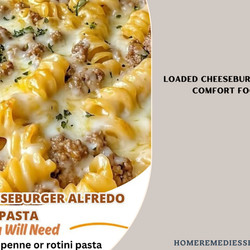 Loaded Cheeseburger Alfredo Pasta