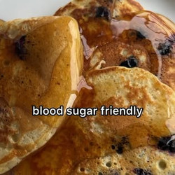 Blueberry Cottage Cheese Pancakes