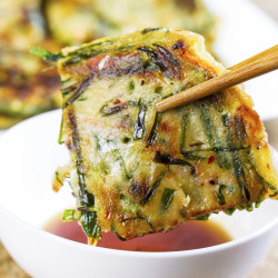The Best Scallion Pancakes + Dipping Sauce