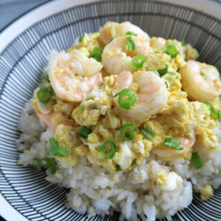 Cucumber &amp; Shrimp Egg Rice Bowl