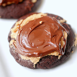 Copycat Crumbl Buckeye Brownie Cookies