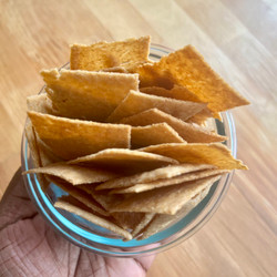 Easy Two Ingredient Sourdough Crackers | No Rolling