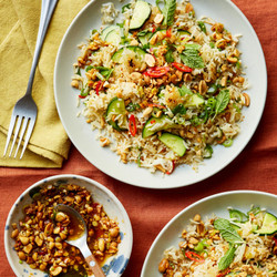 Crispy Rice With Peanut-chilli Crunch