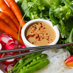 Noodle Bowl With Peanut Sauce