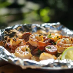 Shrimp And Sausage Foil Packet Dinner