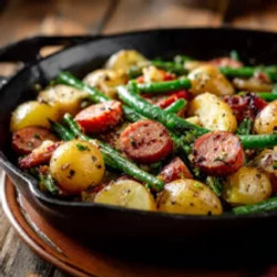Smoked Sausage, Potato &amp; Green Bean Skillet
