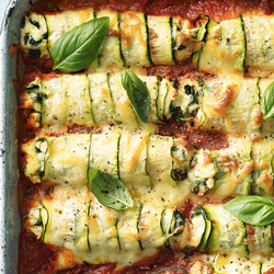 Spinach And Ricotta Zucchini Cannelloni