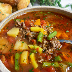 Classic Homemade Hamburger Soup