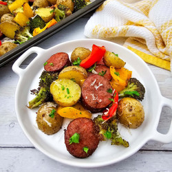 Healthy Sheet Pan Sausage With Veggies