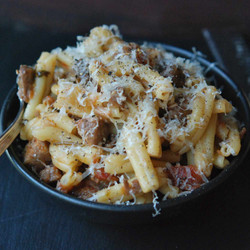 Pasta With Braised Pork, Red Wine And Pancetta