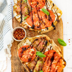 Grilled Heirloom Tomato Pizza