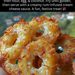 Fried Pina colada rings