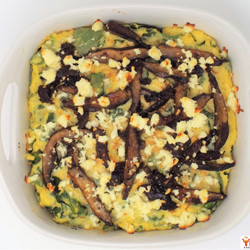 Spinach And Portobello Polenta Bake