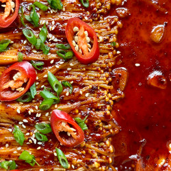 Spicy Gochujang Enoki Mushrooms