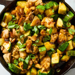Honey Garlic Chicken And Zucchini Skillet