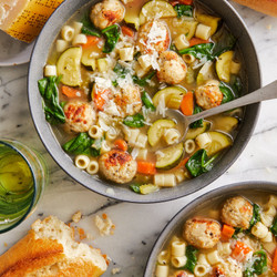 Minestrone With Turkey Meatballs