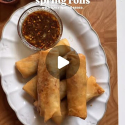 Chicken Spring Rolls With Spicy Spring Sauce