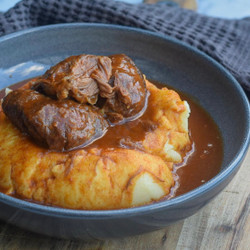 Cider Braised Slow Cooked Pork Cheeks