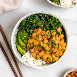 Peanut Chickpea Buddha Bowl