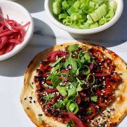 Sticky Smashed Pork Tacos