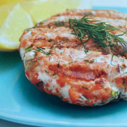 Dill and Caper Salmon Burgers