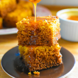 Smoked Cornbread With Hot Honey Butter
