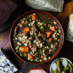 Beef, Stout, And Barley Soup