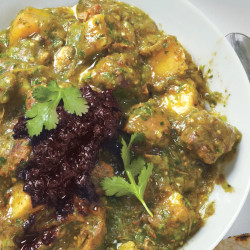 Pork Chile Verde With Red Chile Salsa