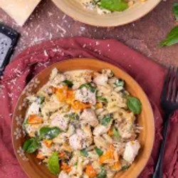 Boursin Orzo Bake With Chicken And Veggies