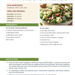 NUTRIENT-RICH TAHINI CAULIFLOWER &amp; KALE SALAD